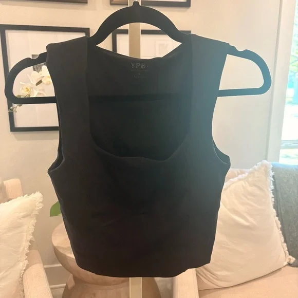 Abercrombie & Fitch Black Square-Neck Crop Tank - Picture 1 of 3